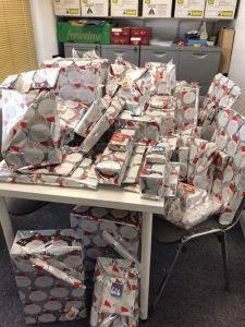 Piles of presents donated for the Make Christmas 2017 EPIC campaign